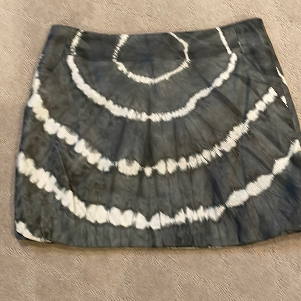 Tory Burch leather tie dye mini skirt in size 4